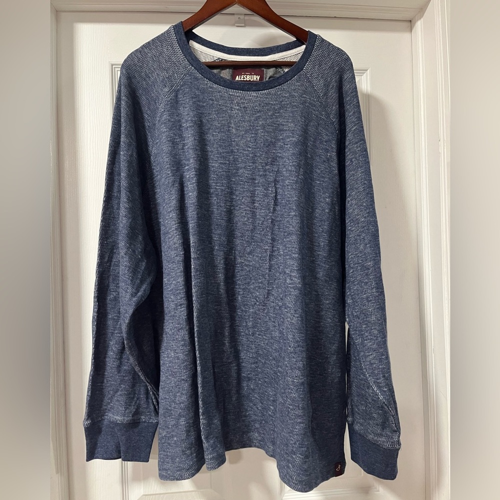 NWT Alesbury Pilsen Thermal Crew Neck Blue Heather  Size 3XL